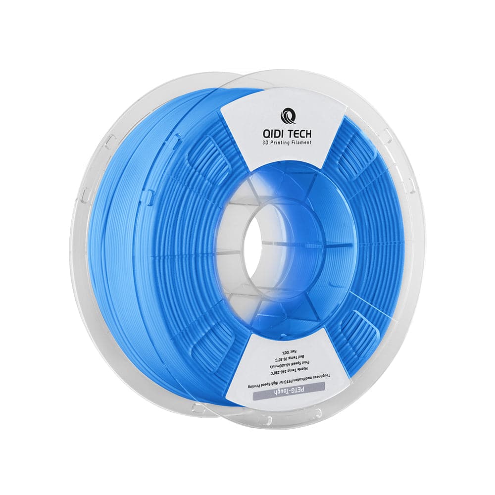 QIDI Blue PETG-Tough 3D printing filament spool