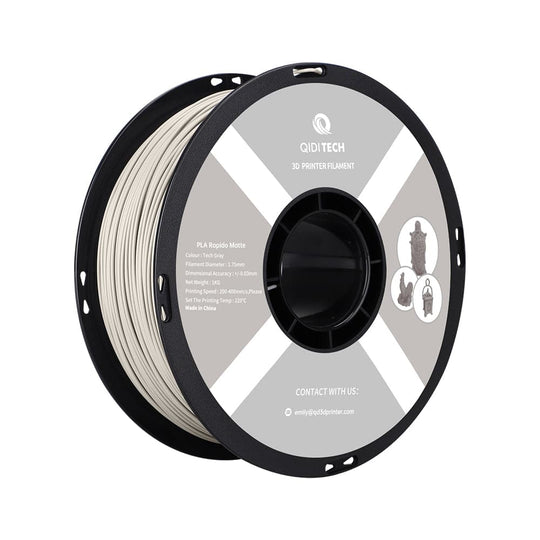 QIDI PLA Rapido Matte Filament - Tech Gray