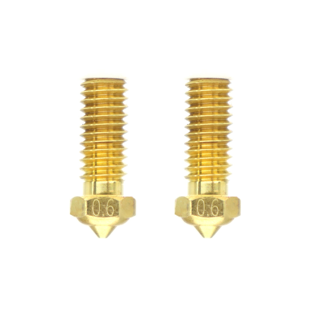 Pair of QIDI 3D Printer Brass Nozzles - 0.6mm