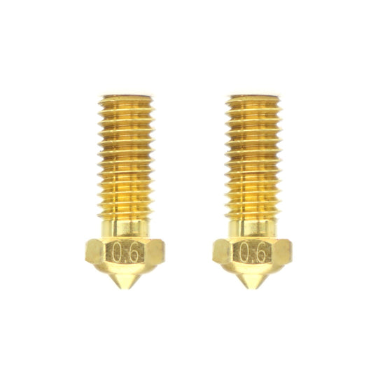 Pair of QIDI 3D Printer Brass Nozzles - 0.6mm