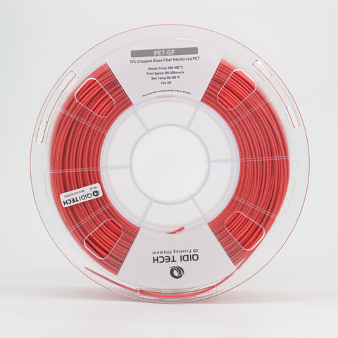 PET-GF Filament - RED HEX Code #CD001A