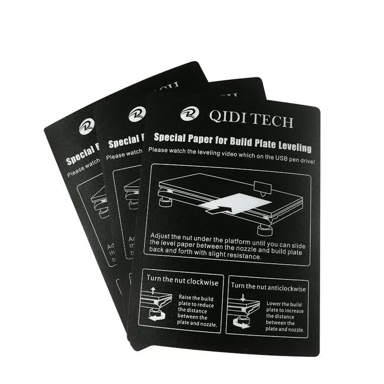 QIDI 3D printer leveling paper