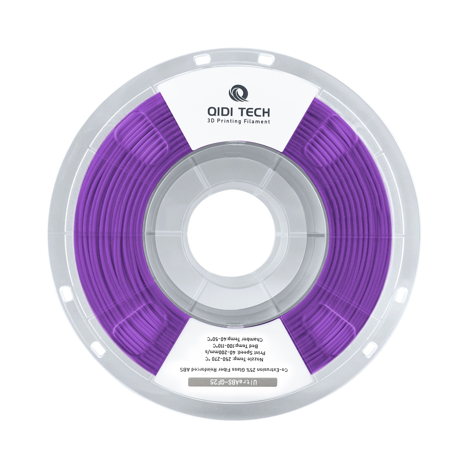 QIDI Ultra ABS-GF25 Filament reel, purple, 3D printing material
