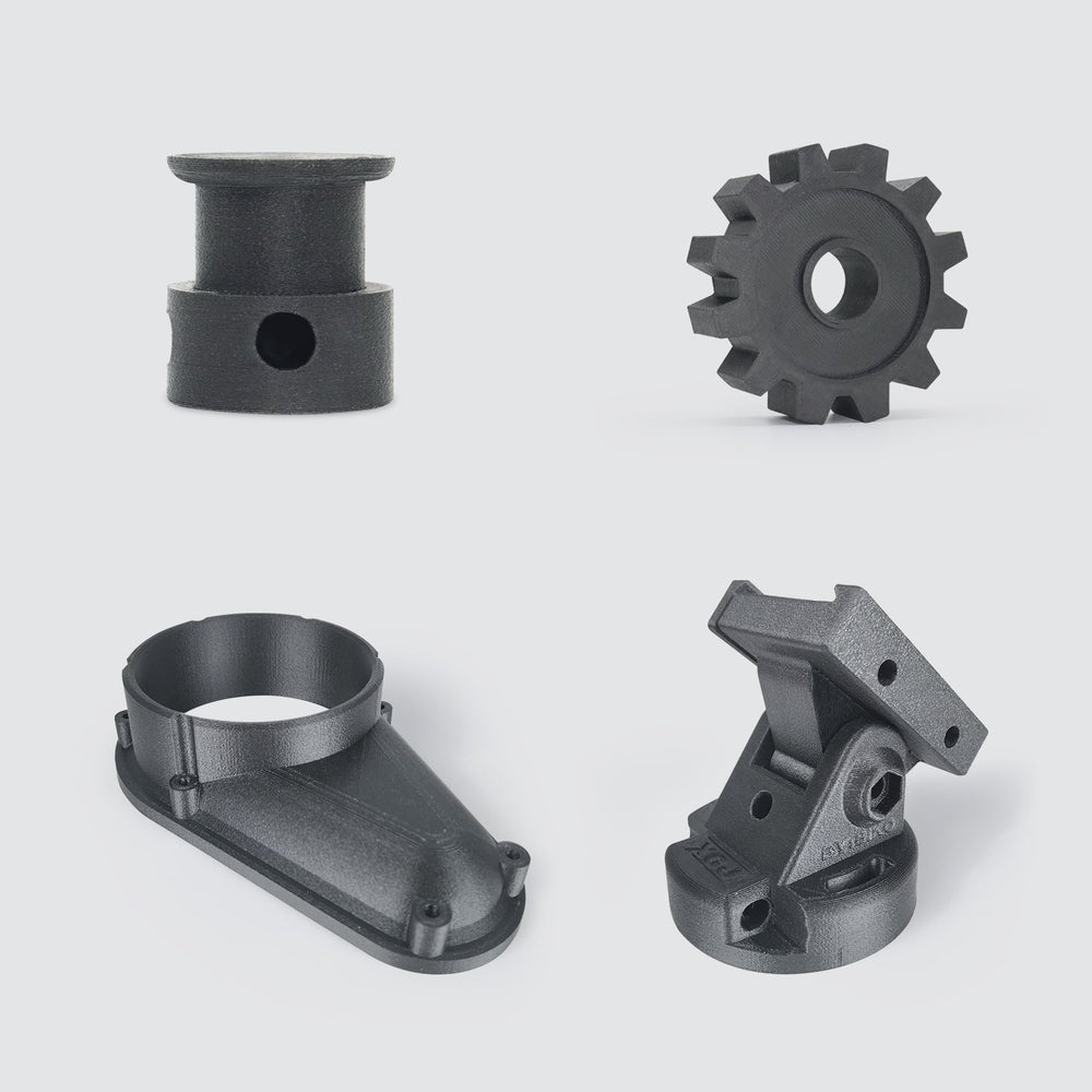 ABS-GF25 Filament 3D printed parts, demonstrating durability and detail