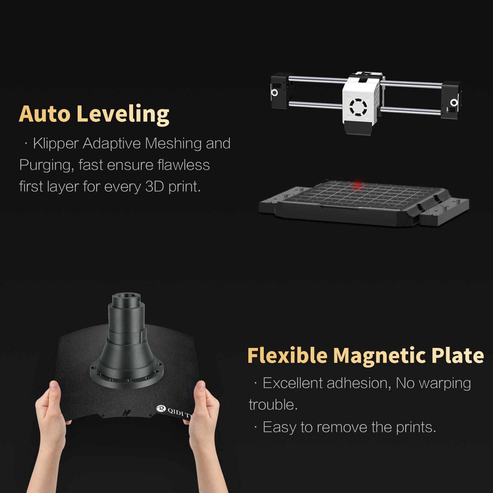 Auto Leveling, Flexible magnetic plate
