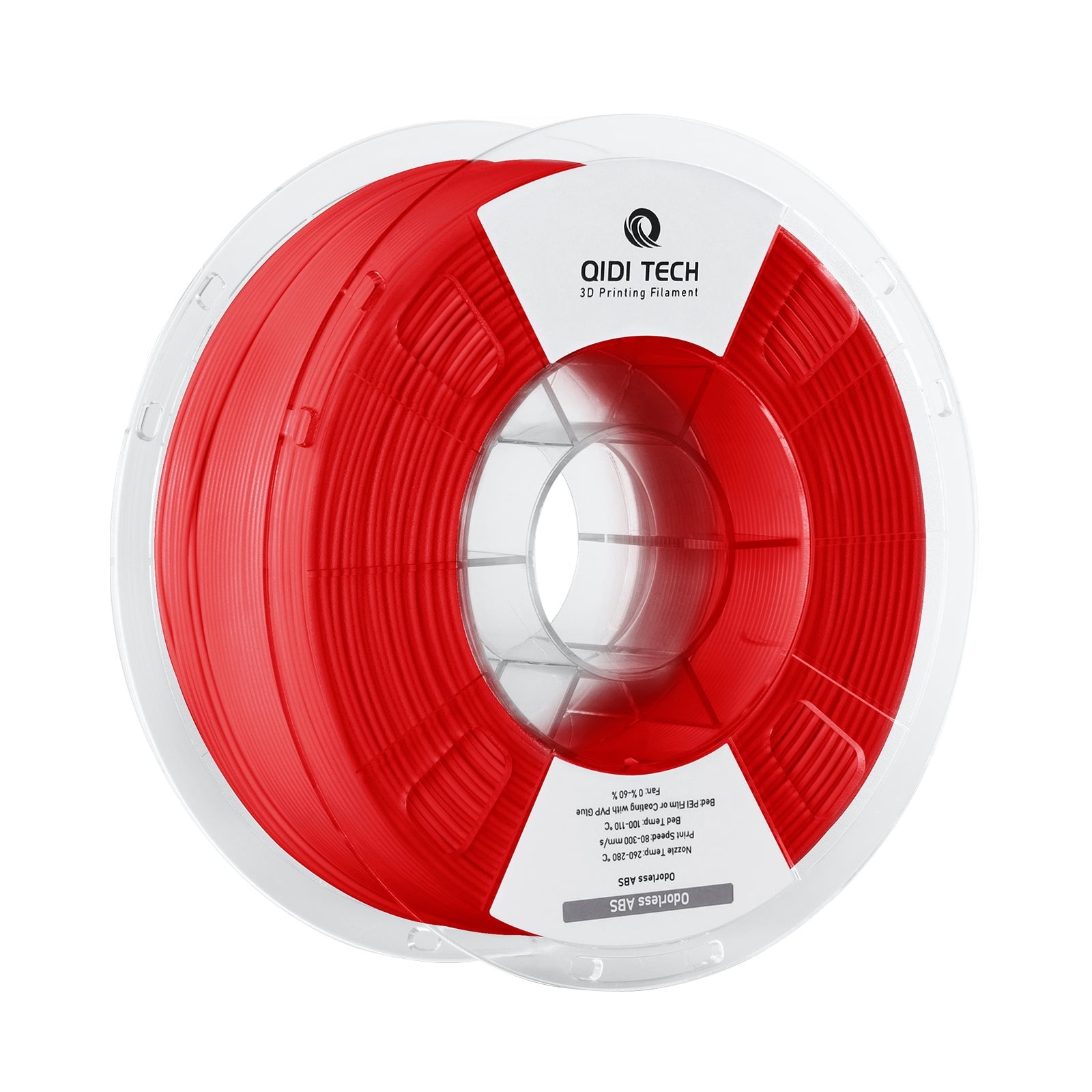 QIDI Odorless ABS Rapido Red Filament Spool