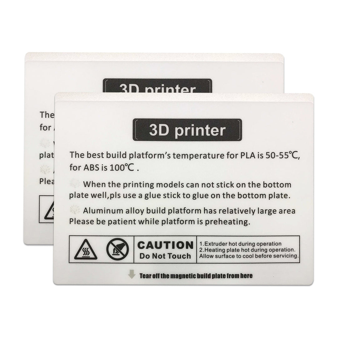 X-Plus Build Plate Sticker - Safety and Instructions