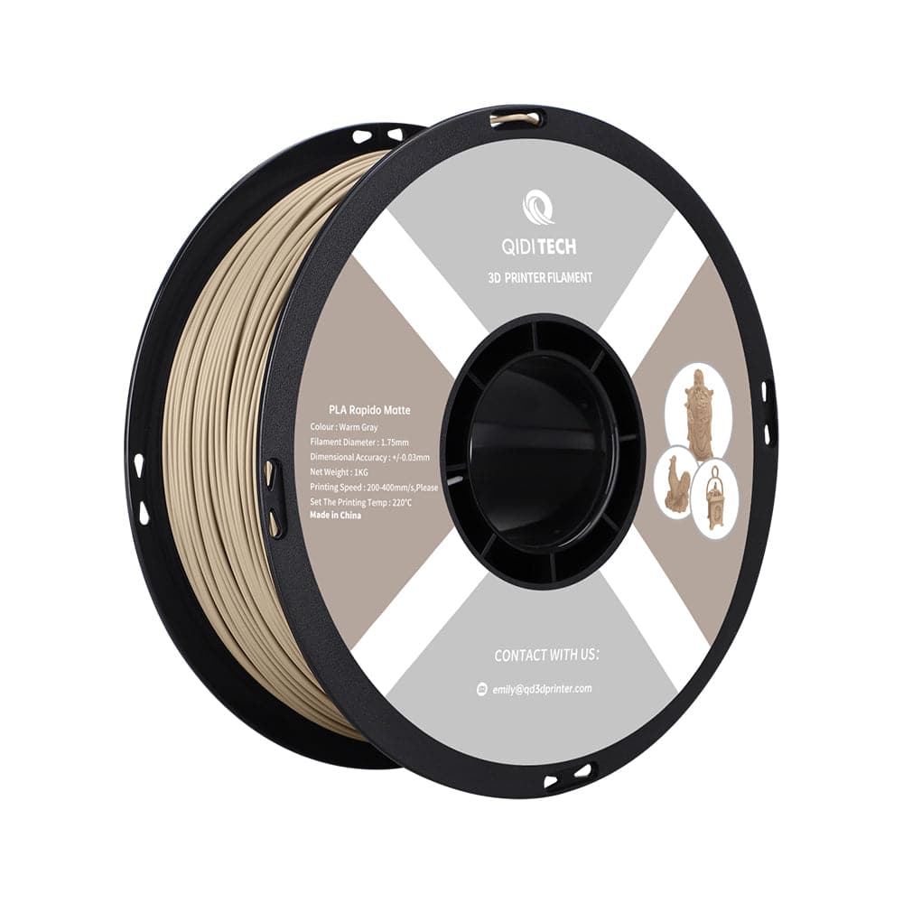 QIDI PLA Rapido Matte Warm Gray Filament