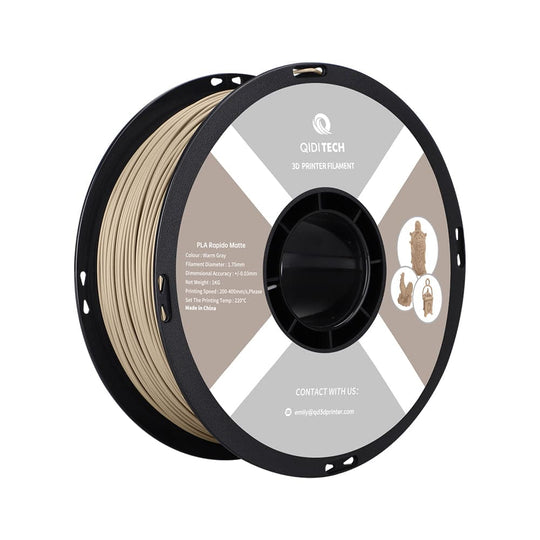 QIDI PLA Rapido Matte Warm Gray Filament