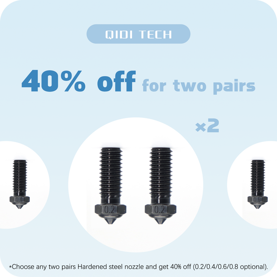 Q1-Pro/X-Max 3/X-Plus 3/X-Smart 3 Hardened steel nozzle (2pcs)