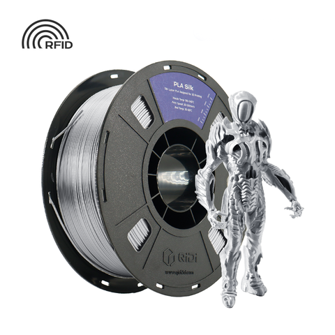 PLA Silk Filament - 1kg / CA / Sliver HEX Code #8A8D8F